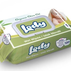 Nəm salfetlər Lody Organic zeytun yağı, 120 əd