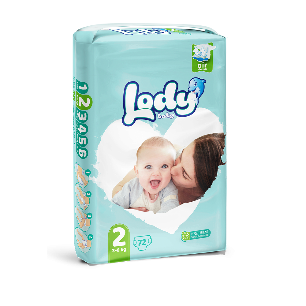 Uşaq bezləri Lody Baby Air 2 (Mini), 3-6 kq,72 ədəd
